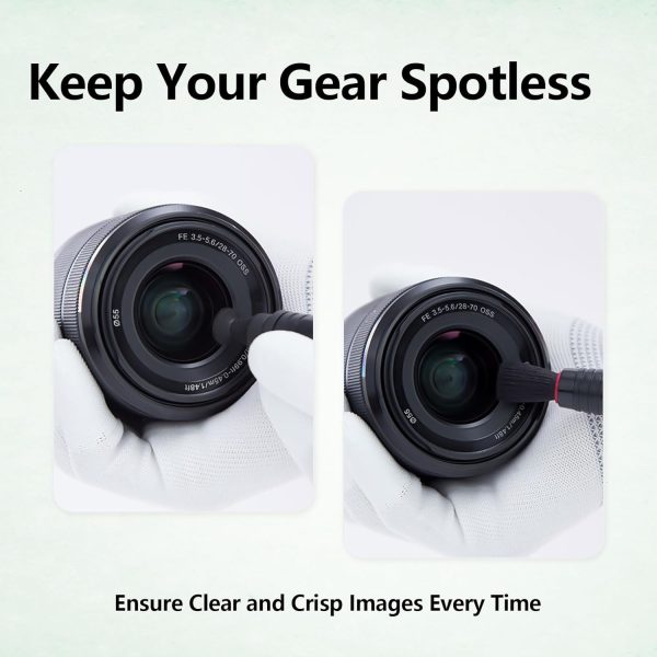 3Pcs Camera Lens Cleaning Kit Including Camera Cleaning Pen Brush Air Blaster Blower and Lens Brush Blower Brush Dust Cleaner for SLR Camera Telescope Magnifying Glass Photography