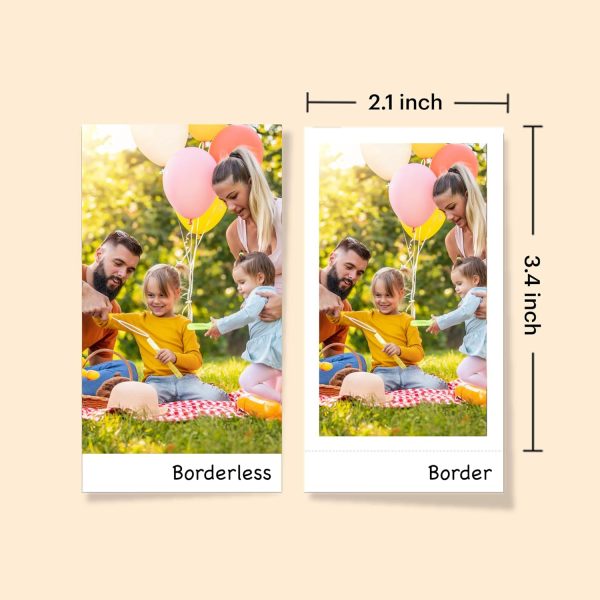 Mini 2 Retro 4PASS Portable Photo Printer, 2.1x3.4 inches, 68 Sheets Bundle, White