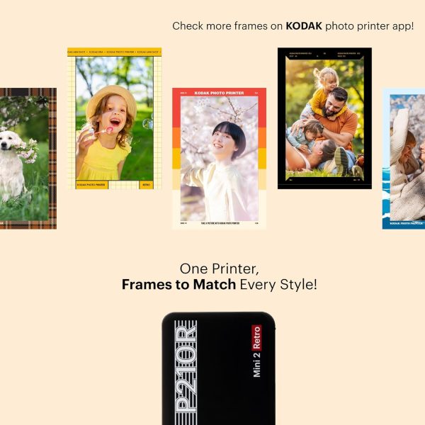 Mini 2 Retro 4PASS Portable Photo Printer, 2.1x3.4 inches, 68 Sheets Bundle, White
